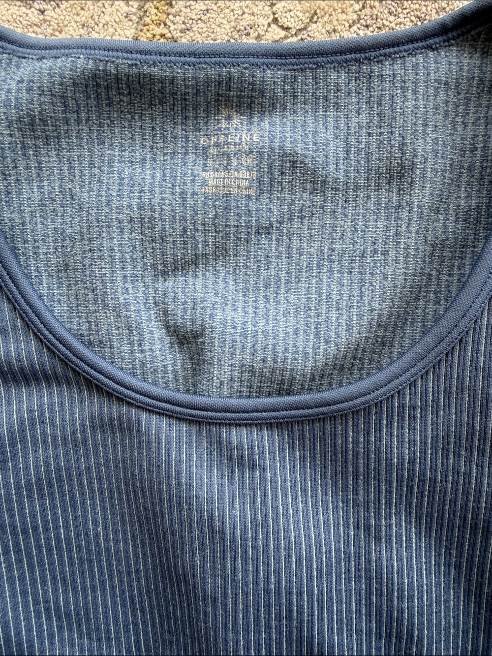 Aerie Offline Navy Ribbed Scoop Tank